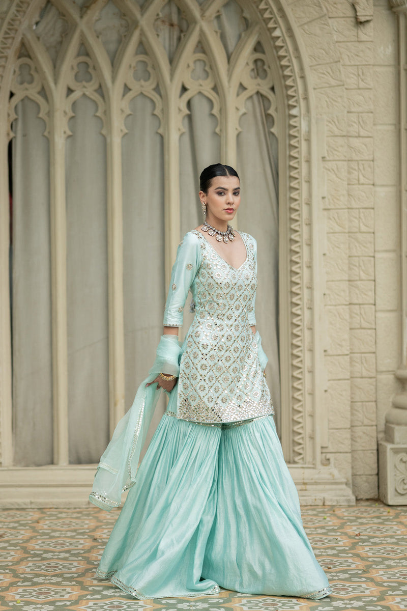 Baby Blue Sharara Set