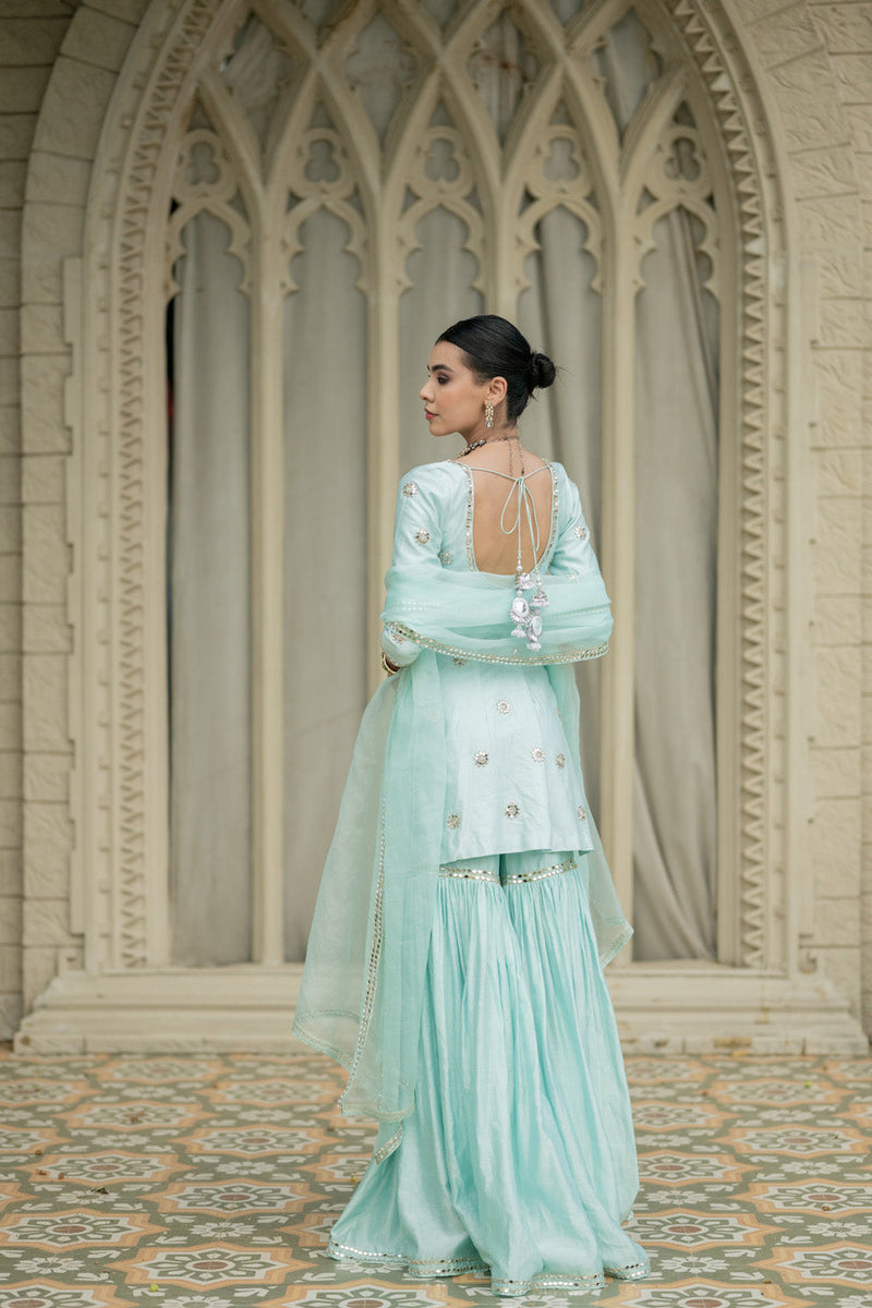 Baby Blue Sharara Set