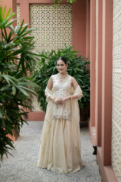 Off White Lehenga Set