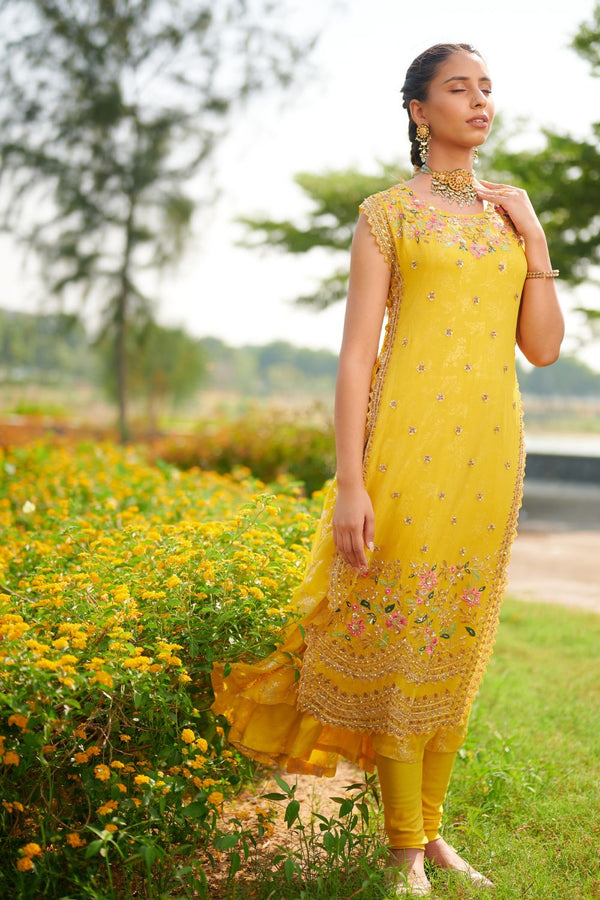 Yellow Flap with Anarkali Inner