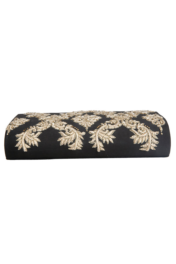 Black zardosi clutch