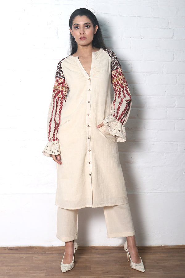 IVORY  DRESS KURTA