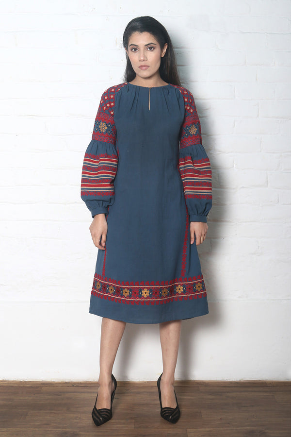 BLUE DRESS KURTA