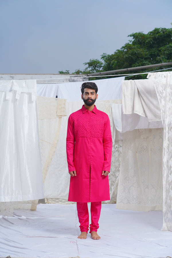 BOLD PINK KURTA SET