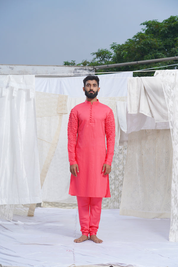 CORAL KURTA SET