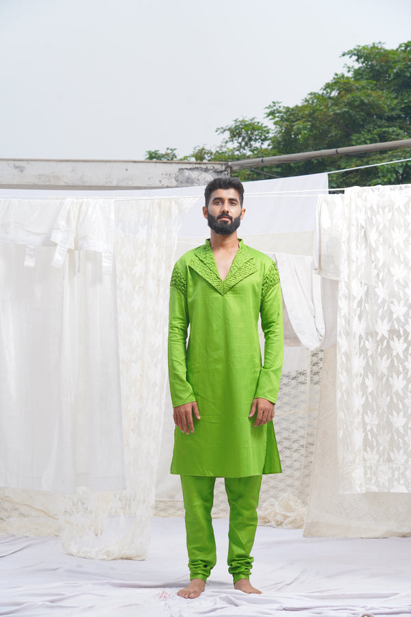 GREEN KURTA SET