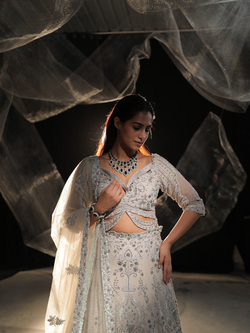 Dove Grey Lehenga