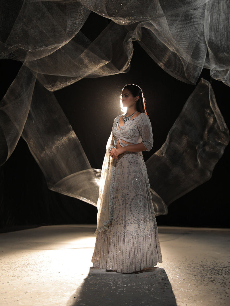 Dove Grey Lehenga