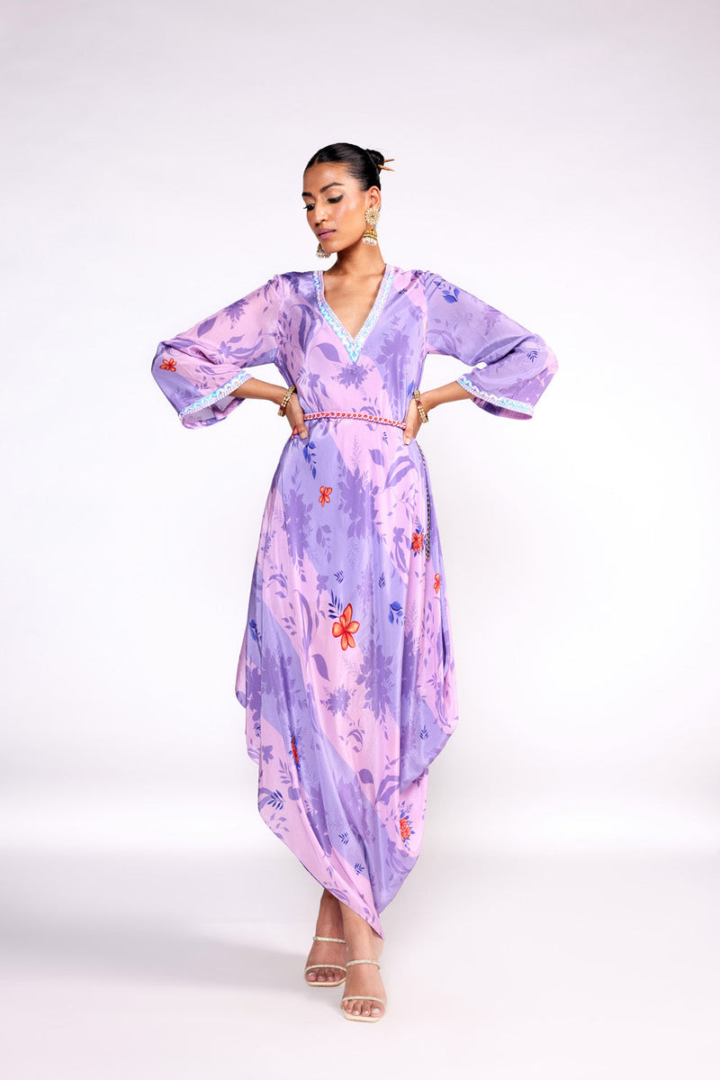 Lilac Kaftan Dress