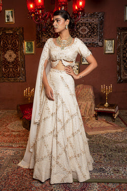 Alabaster Cream Lehenga