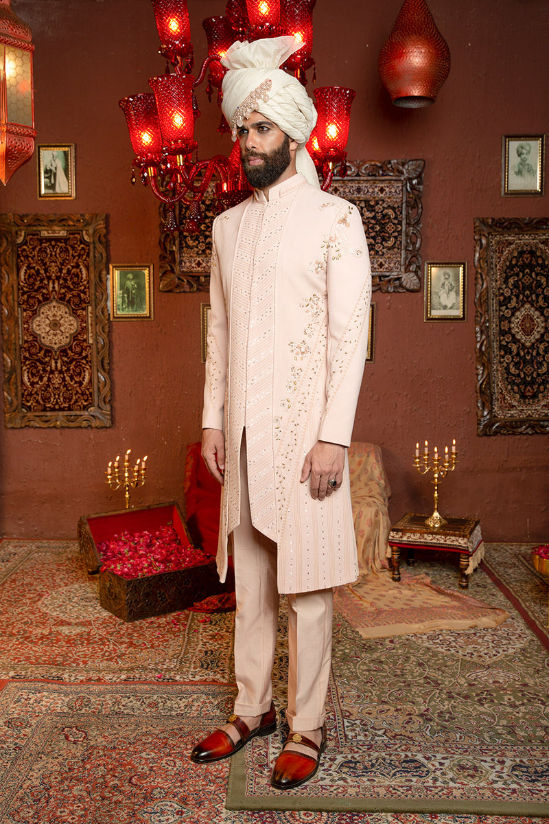 Salmon Peach Sherwani