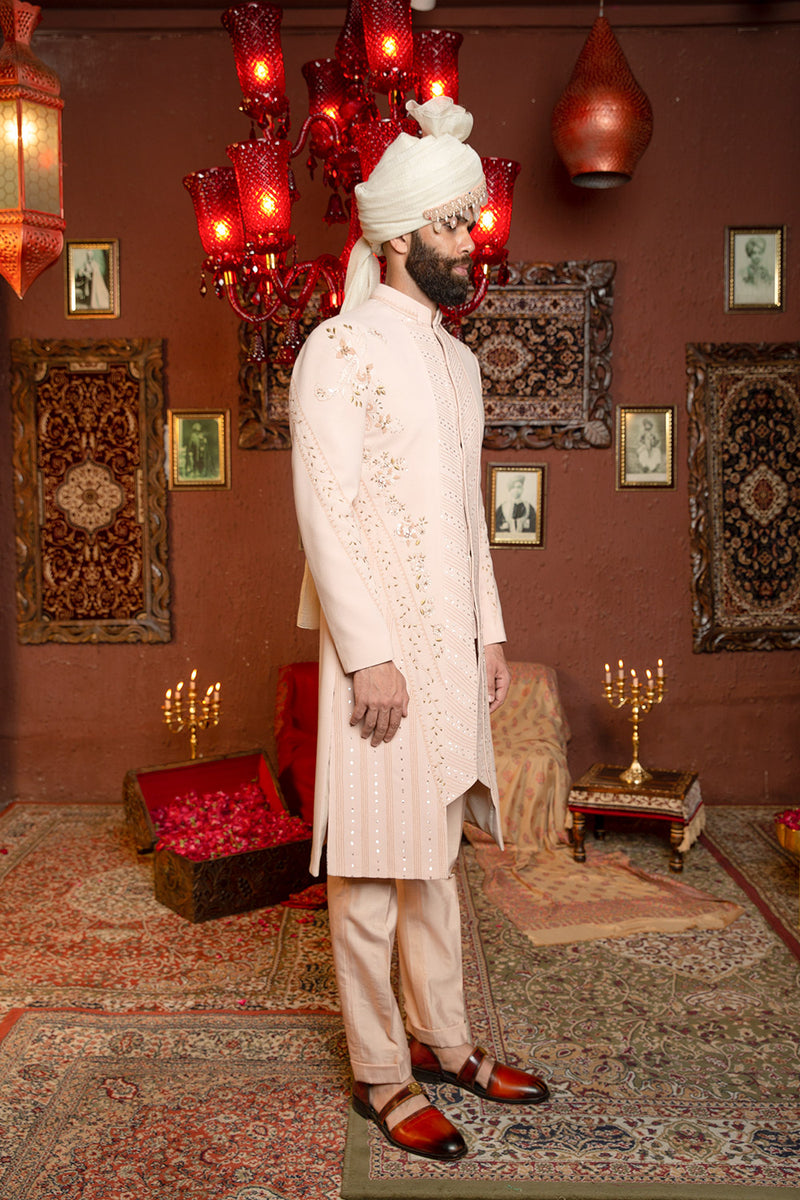 Salmon Peach Sherwani