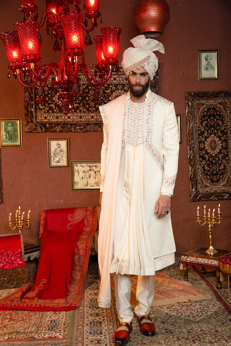 Alabaster Cream Sherwani