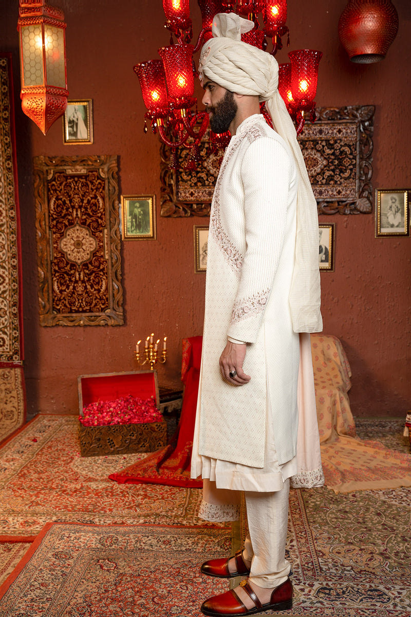 Alabaster Cream Sherwani