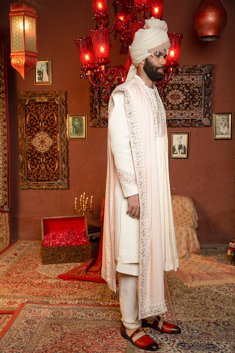 Alabaster Cream Sherwani