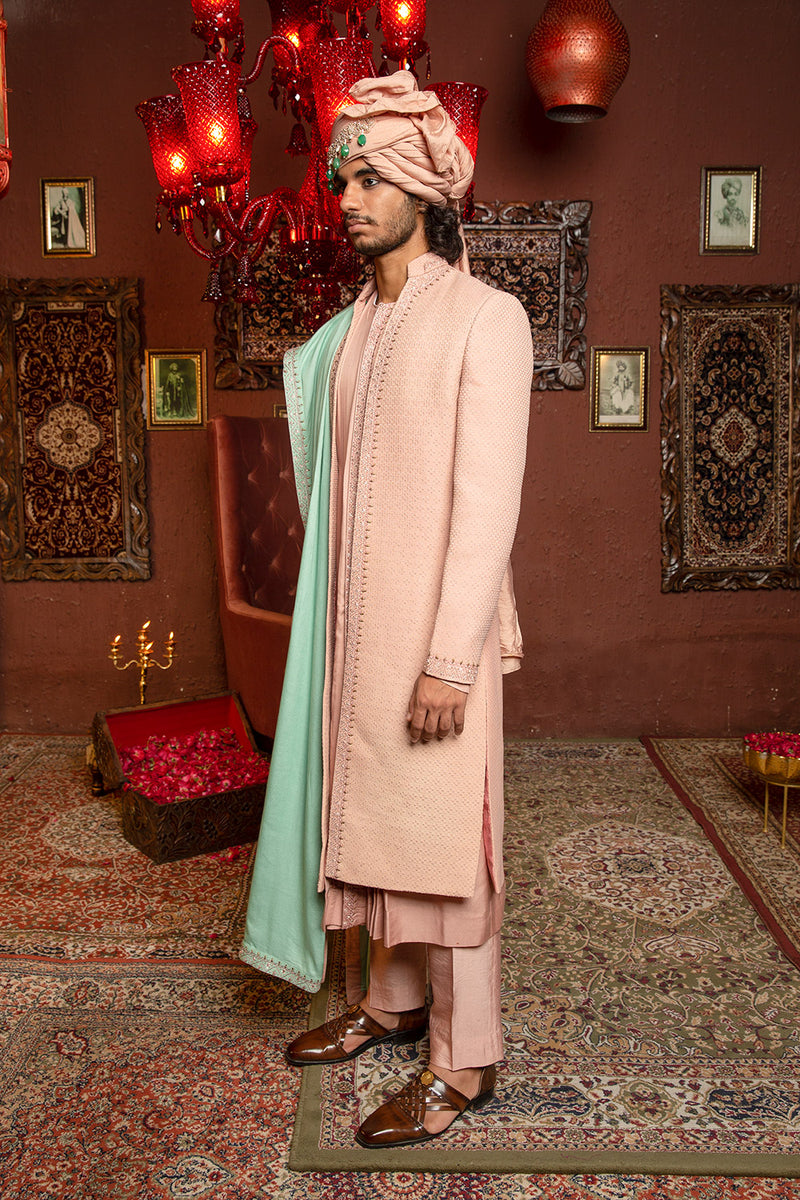 Burnt Peach Sherwani