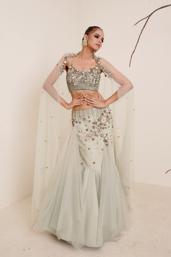 Aqua Blue Lehenga