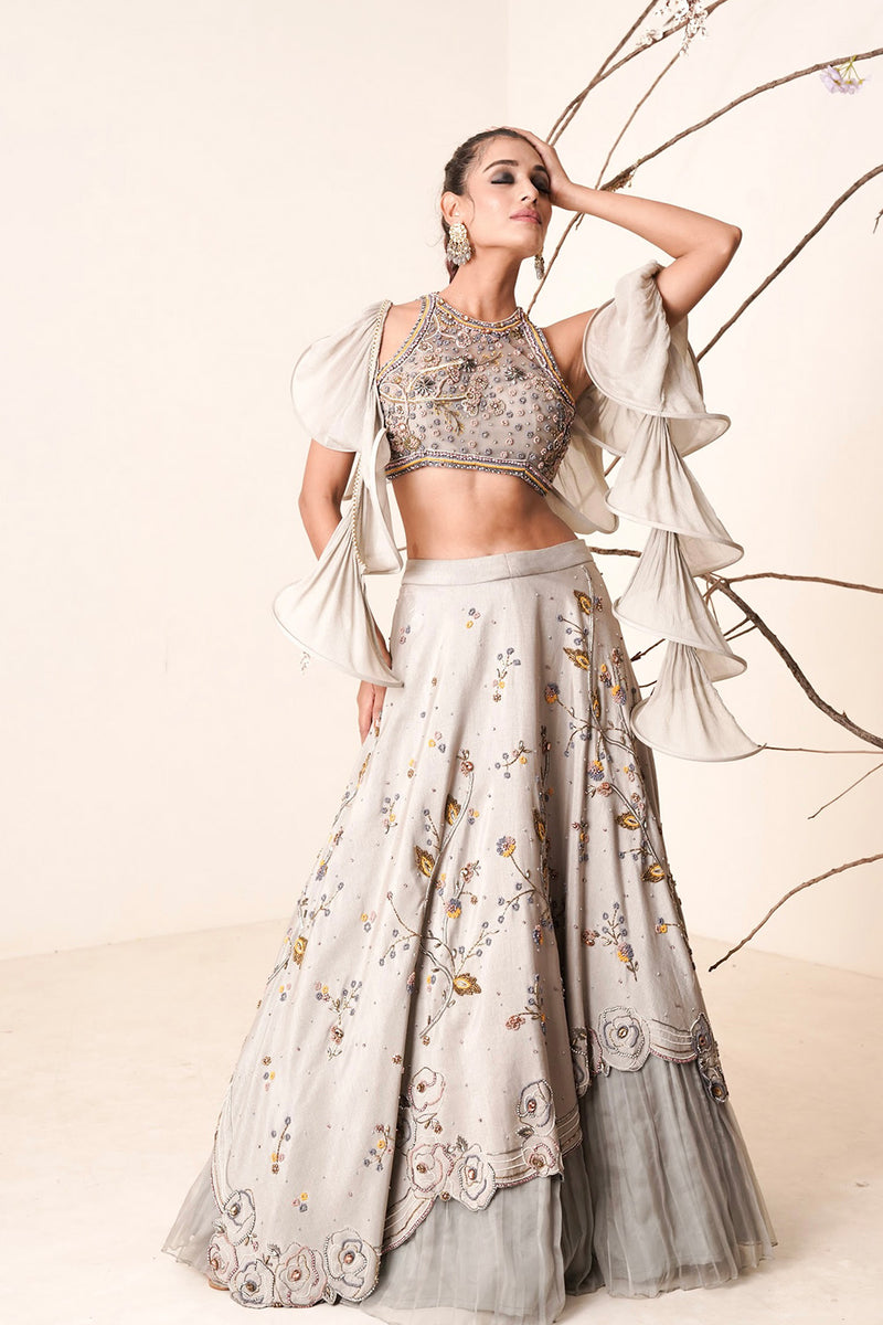 Grey Lehenga