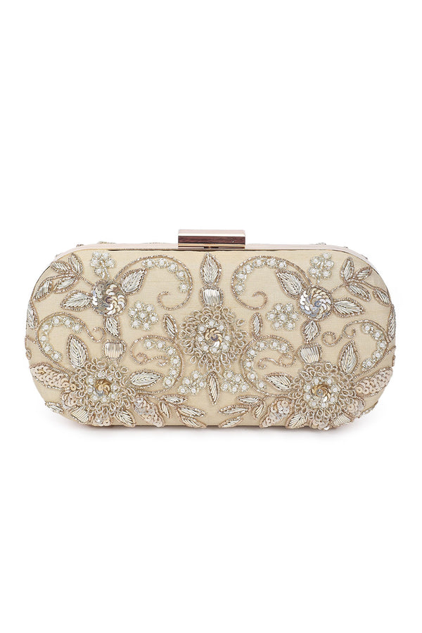 Thandai gold clutch