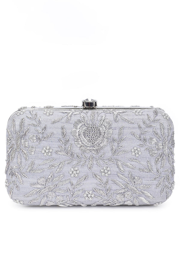 Pleasing silver clutch