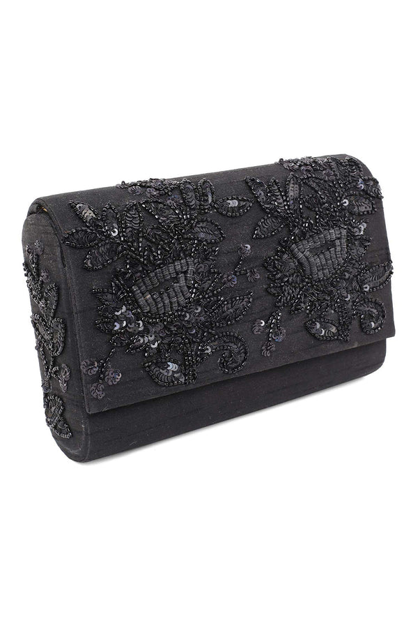 Black on black clutch