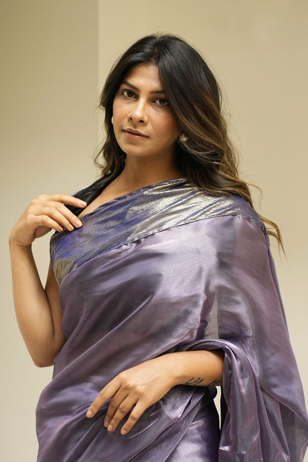 Purple Space Saree