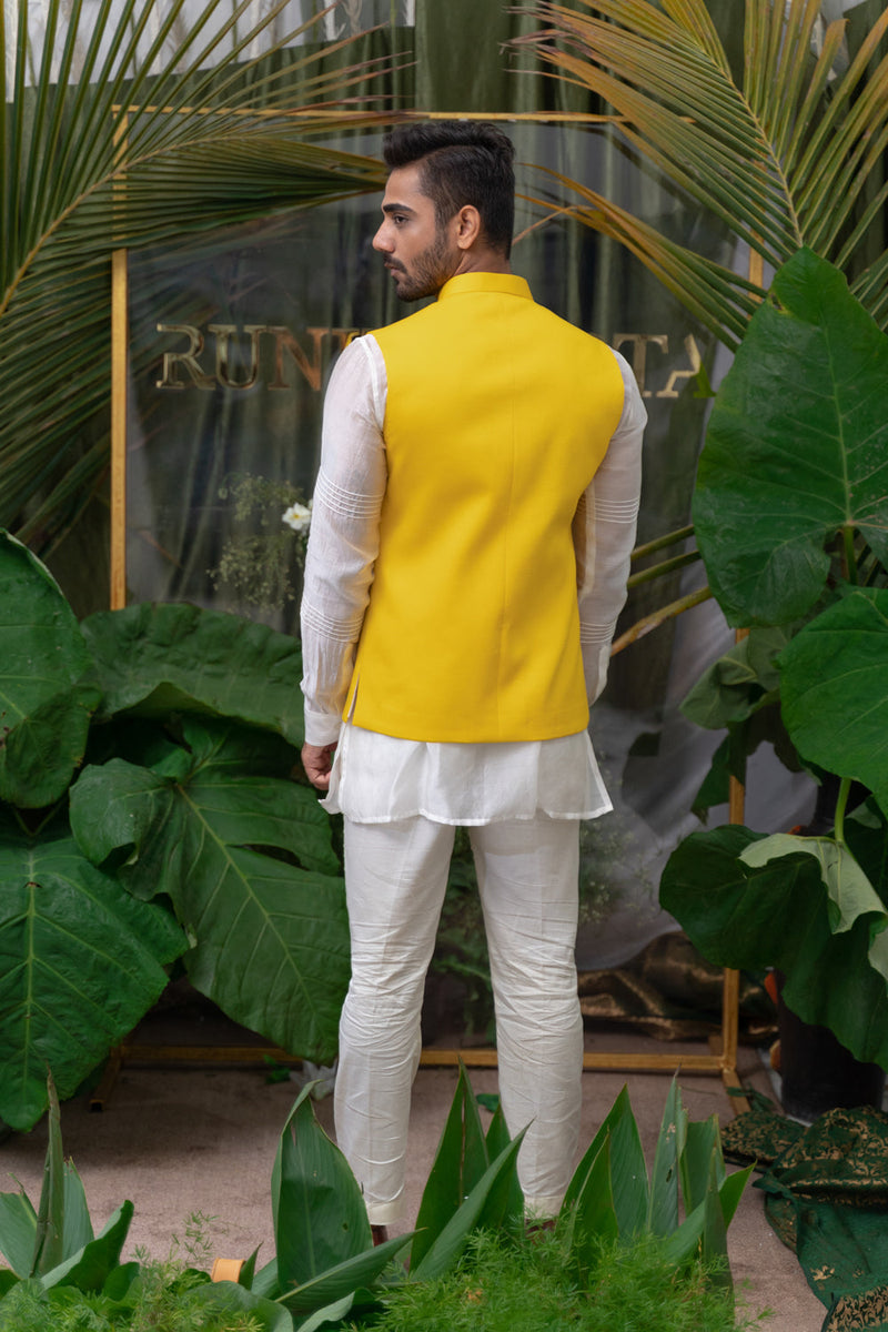 Ivory Pintucked Sleeve Shirt Kurta Sets