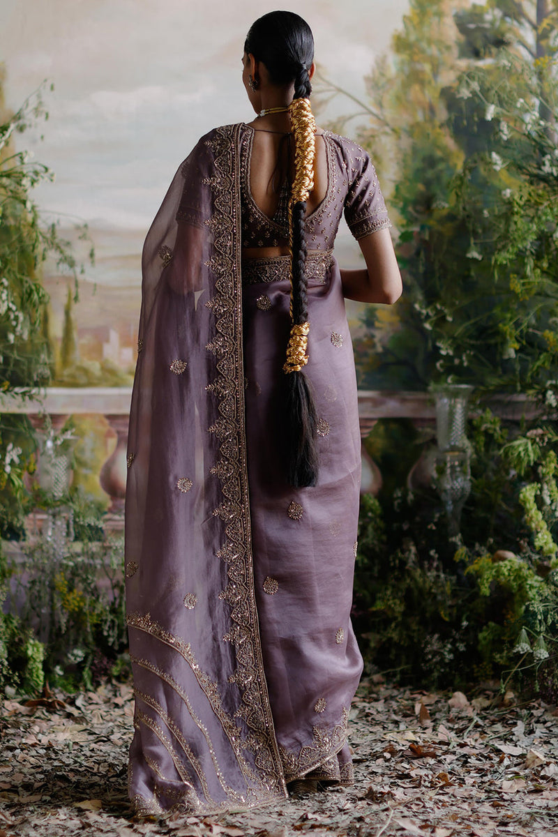 Antique Violet Saree Set