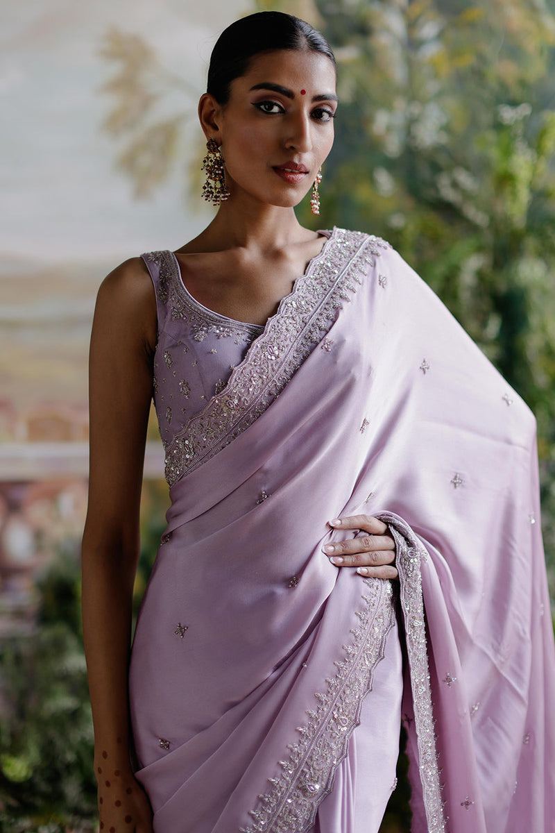 Lavender Saree Set