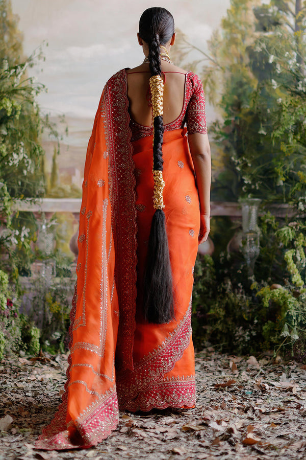 Orange Saree Set