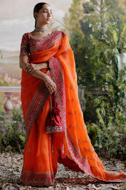 Orange Saree Set