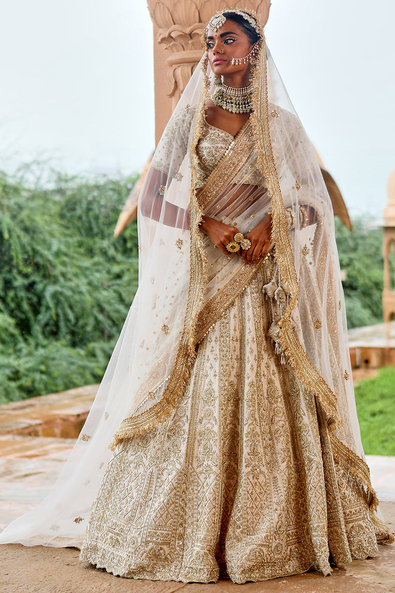 Off White Bridal Lehenga Set