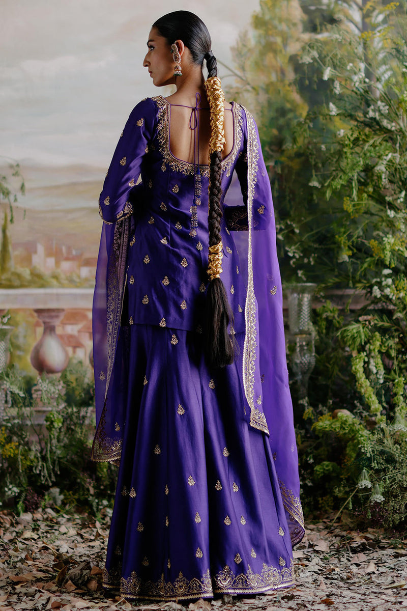 Purple Kurta Sharara Set