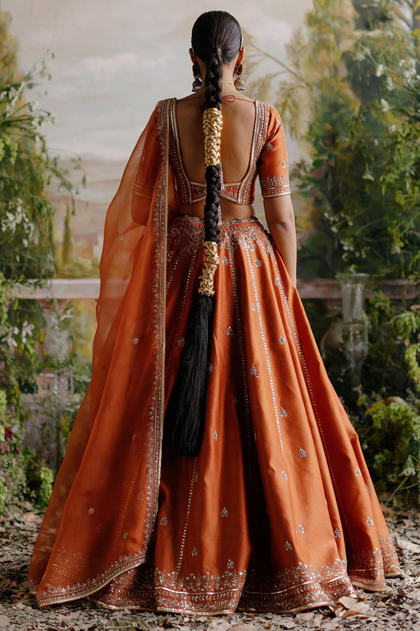 Rust Orange Lehenga Set