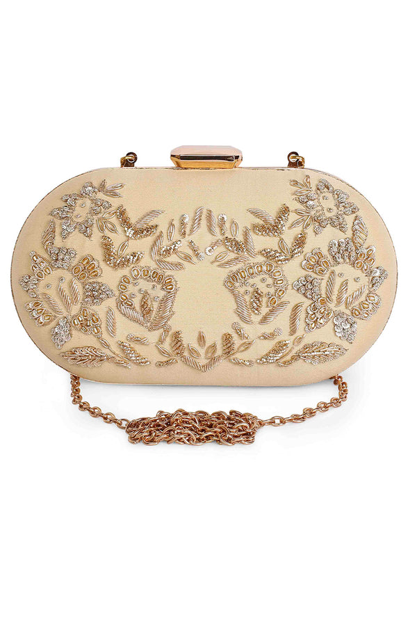 Zardosi oblong clutch