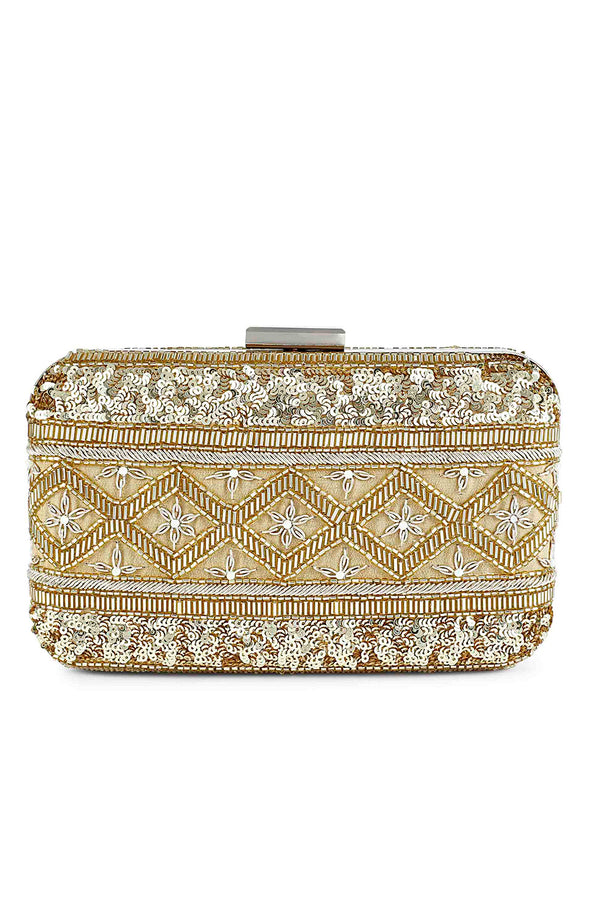 Gold lined clutch