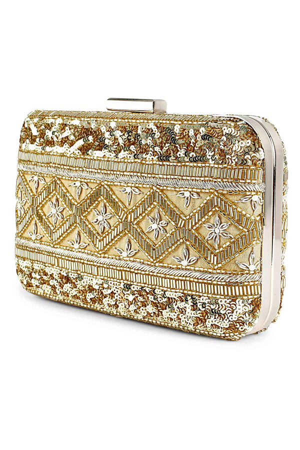 Gold lined clutch
