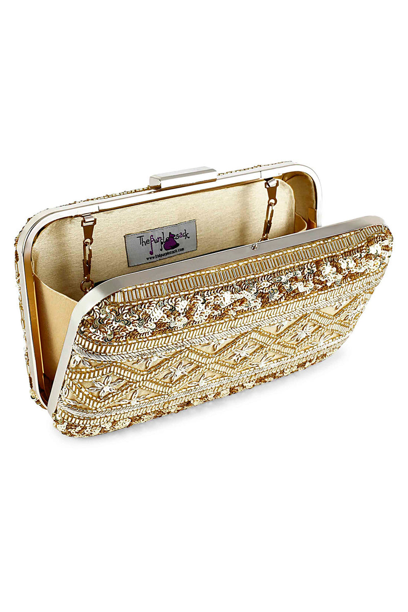 Gold lined clutch