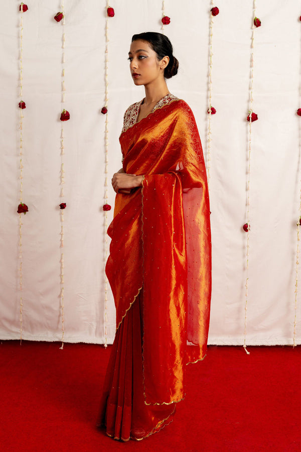 Chandni Saree, Stitched Blouse