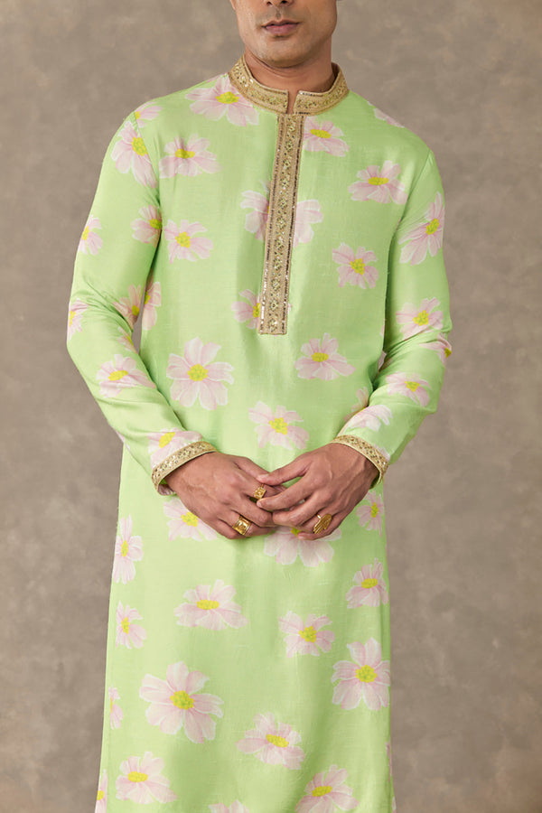 Mint Parijat Kurta Sets