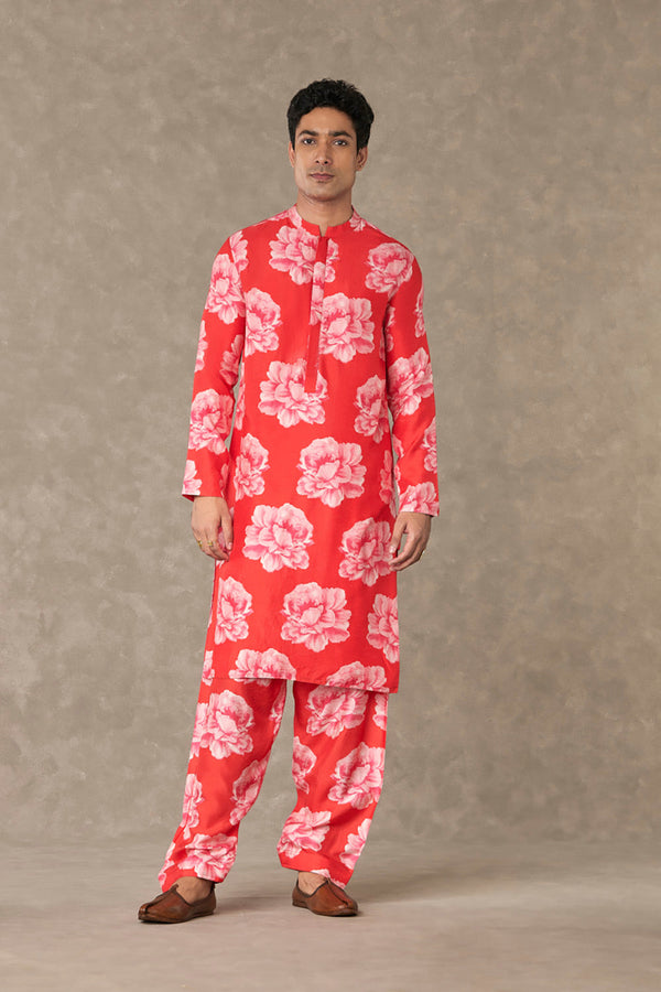 Red Nurvi Sitara Kurta Sets