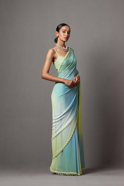 Ombre Saree