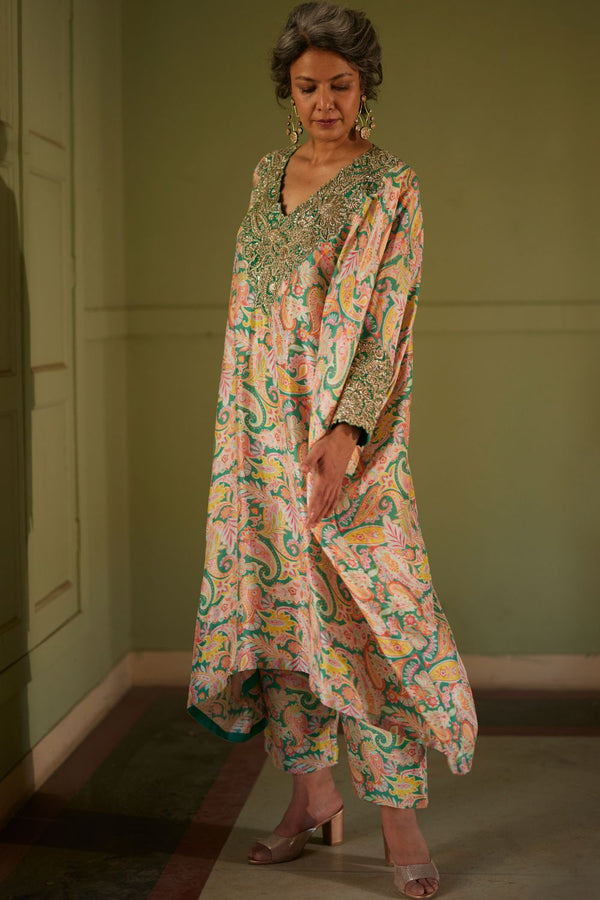 Reva Cuff Kaftan Set