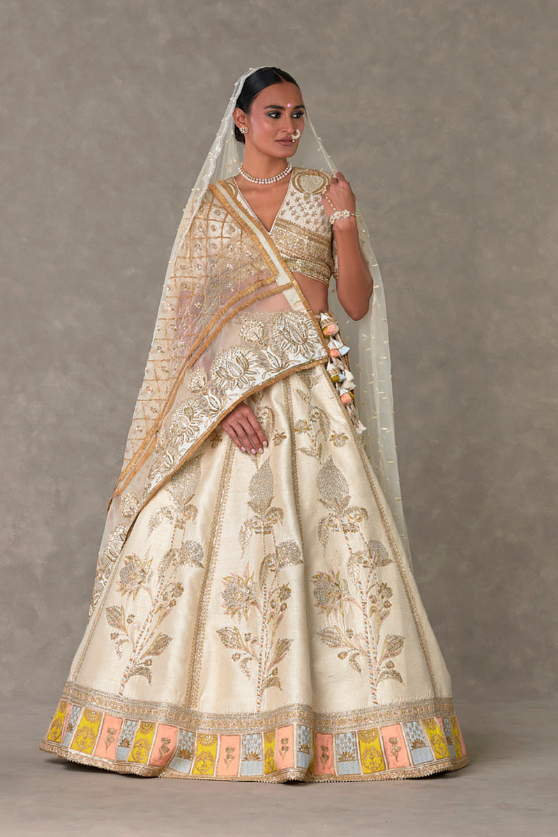 Ivory Anar-Phool Lehenga