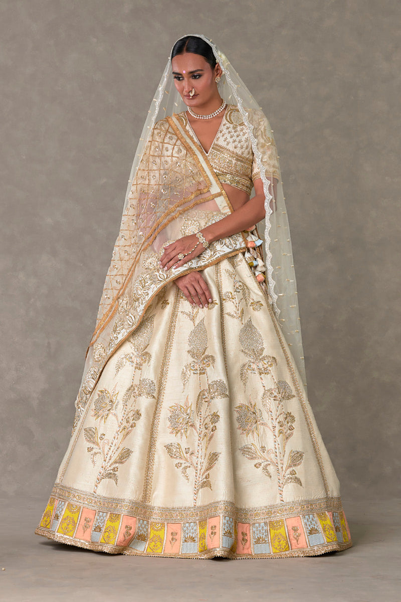 Ivory Anar-Phool Lehenga