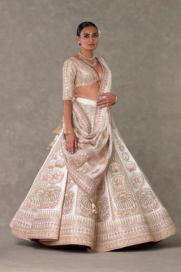 Ivory Bagh-E-Bahar Lehenga