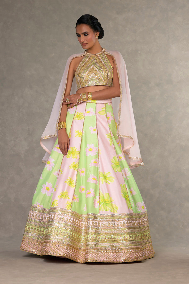 Summertime Parijat Sorbet Lehenga