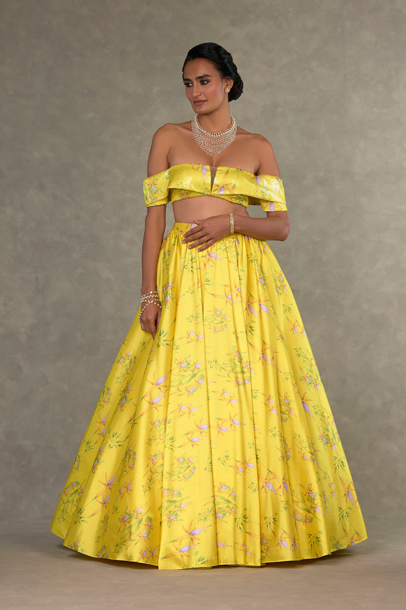 Lemon Yellow Juhi Skirt Set