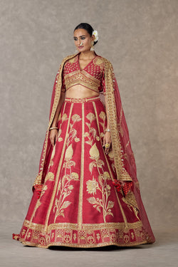 Maroon 'Anar-Phool' Lehenga Set