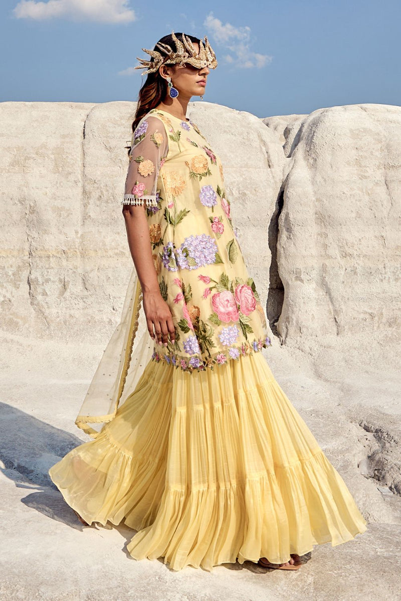 Embroidered Kurti Set